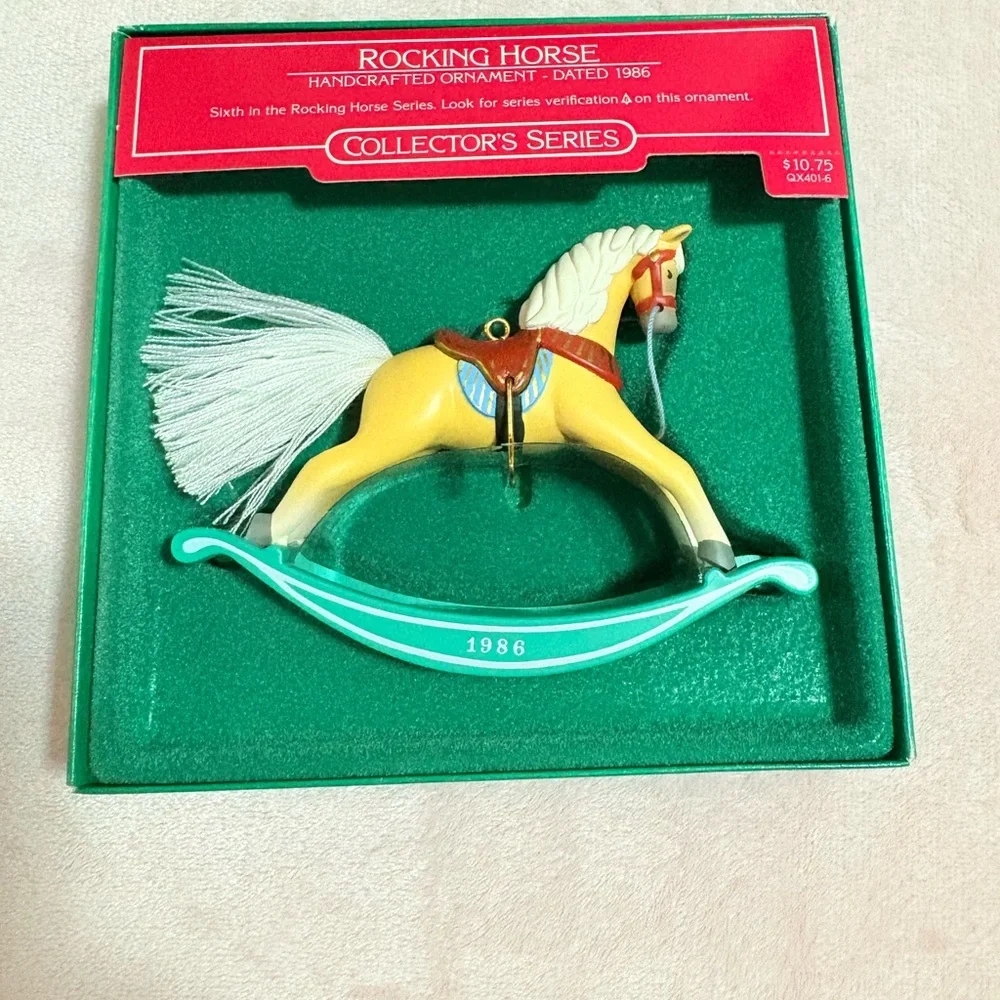 Rocking Horse Hallmark Christmas Ornament 1984 Vintage Keepsake QX435-4‎